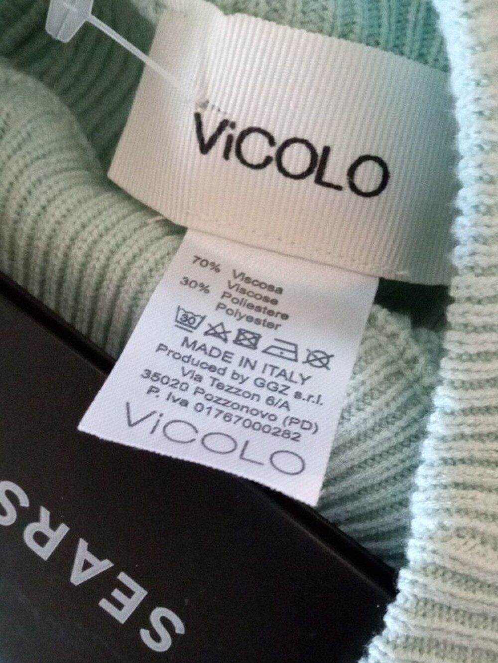 Cold-Shoulder Ribbed Sweater in Mint Green - Picture 4 of 4